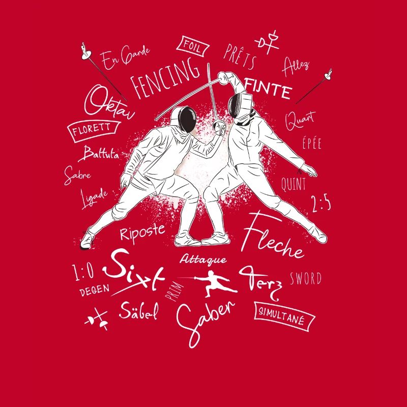 Fechten Begriffe Training Geschenk
