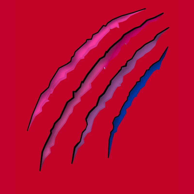 Bisexual Bi Pride Flag Scratch