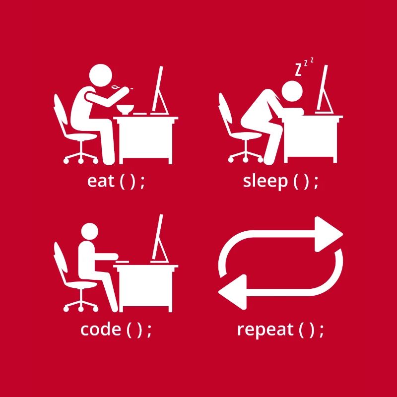 Eat Sleep Code Repeat Coder Programmer Software De