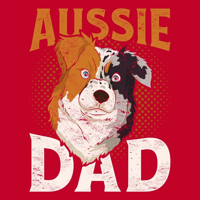 Aussie Papa Hunde Geschenk Australian Shepherd