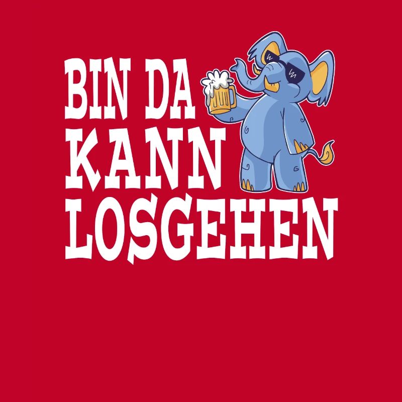 Bin da Kann losgehen Durstiger blauer Elefephant