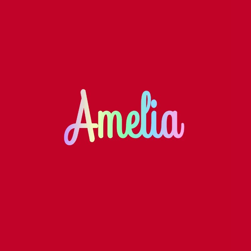 AMELIA Rainbow Minimalist Cursive
