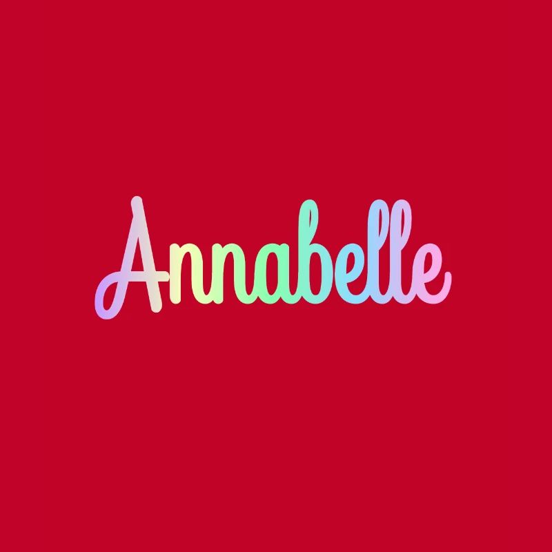ANNABELLE Rainbow Minimalist Cursive