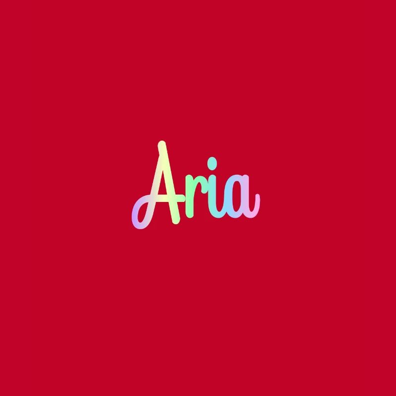 ARIA Rainbow Minimalist Cursive