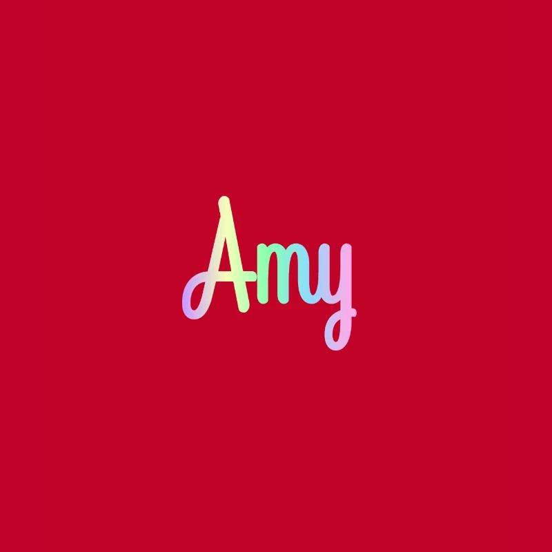 AMY Rainbow Minimalist Cursive