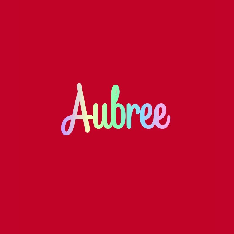 AUBREE Rainbow Minimalist Cursive