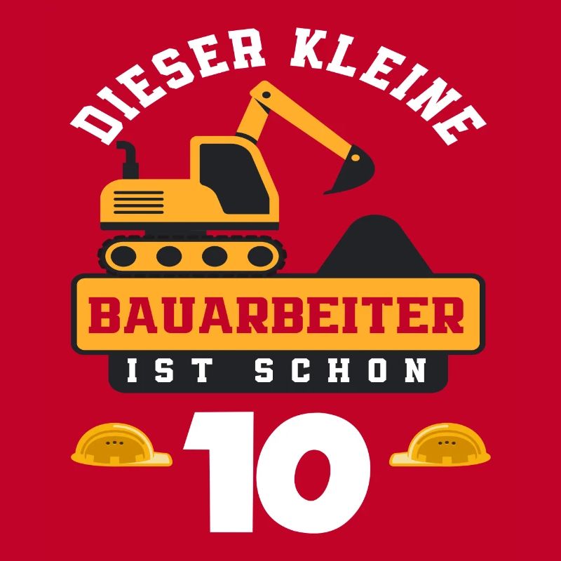 Construction Worker 10th Birthday Excavator Boys Gift