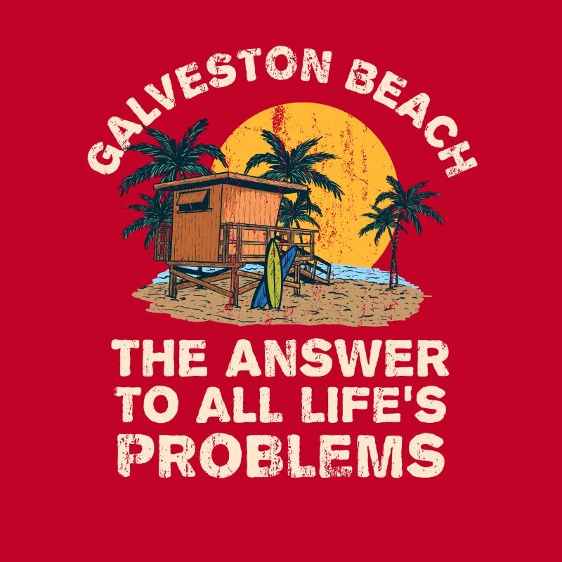 Galveston Beach Answer To All Life's Problems