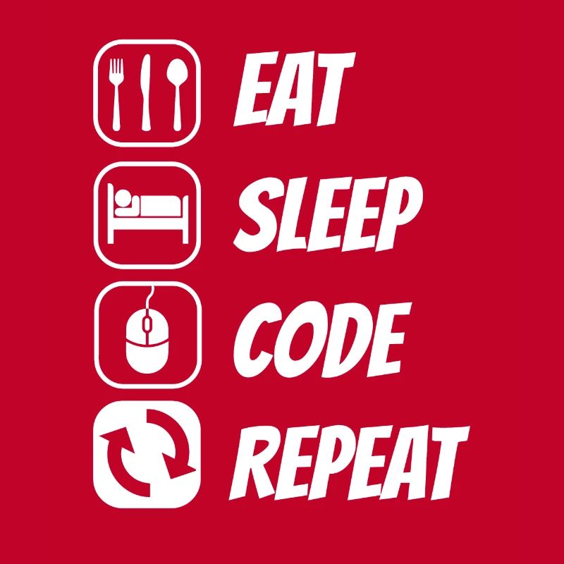 Eat Sleep Code Repeat Coder Programmer Software De