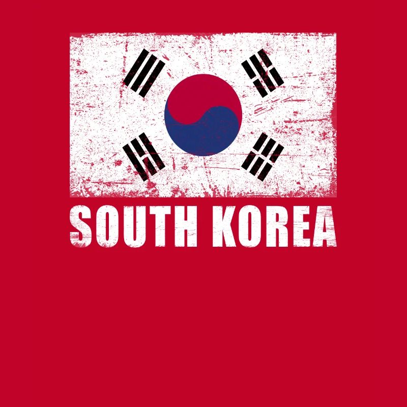 Drapeau de la Corée du Sud Grunge Drapeau de la Corée du Sud