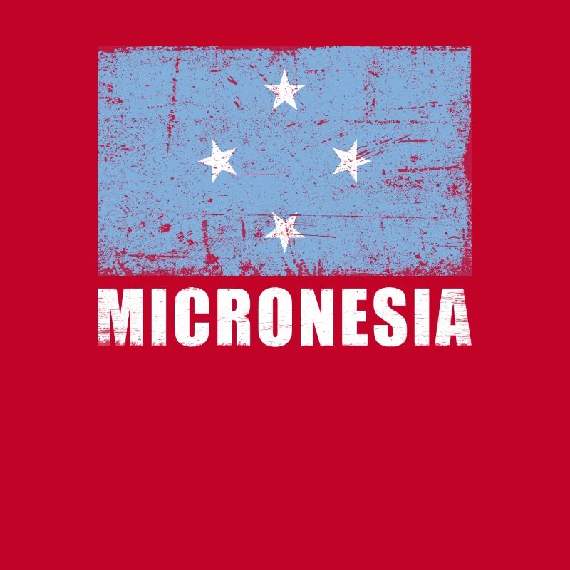 Drapeau de micronésie Grunge Drapeau de Micronésie