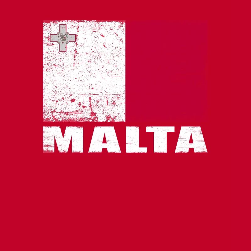 Drapeau de Malte Grunge Drapeau de Malte