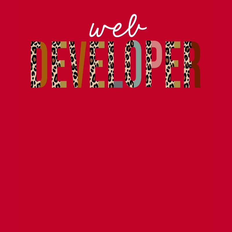 web developer Leopard Print Funny Gift