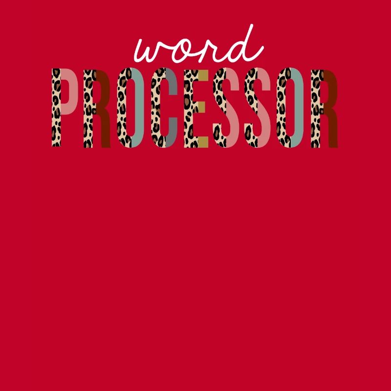 Word Processor Leopard Print Funny Gift