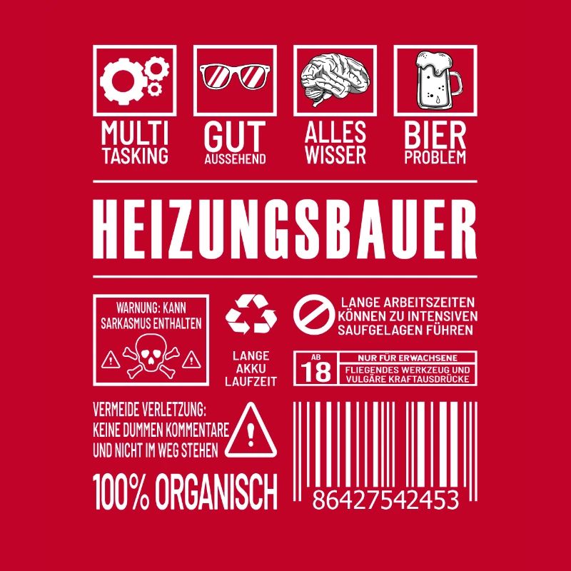 Heizungsbauer Lustiger Beruf Spruch Klempner
