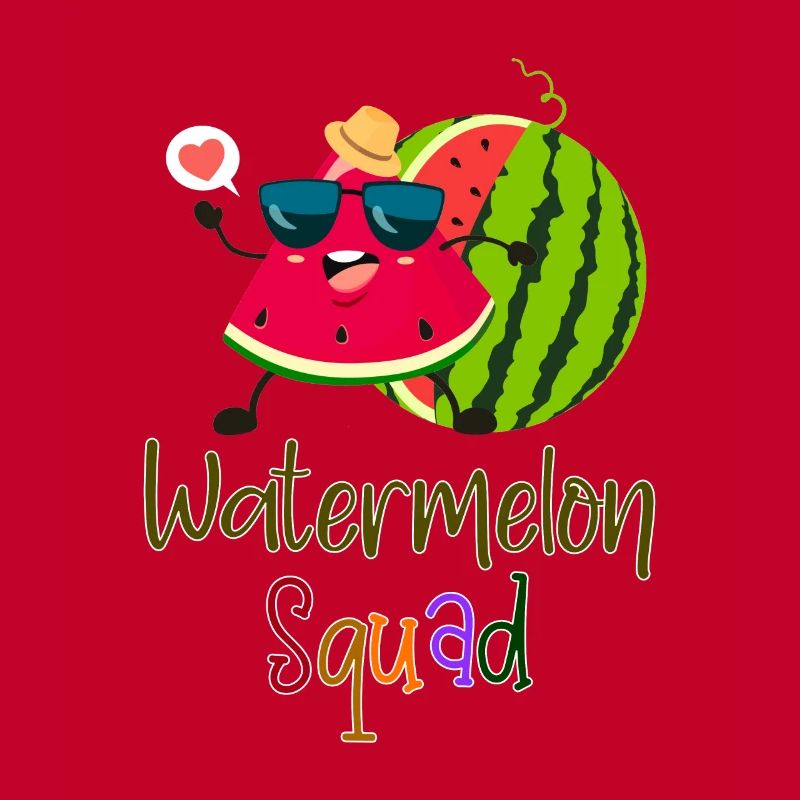 Wassermelone Squad Scheibe Melone Sommerurlaub Obst