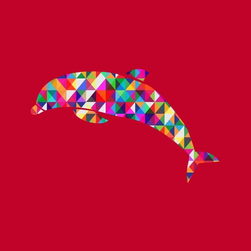 Dolphin Mosaic Colorful