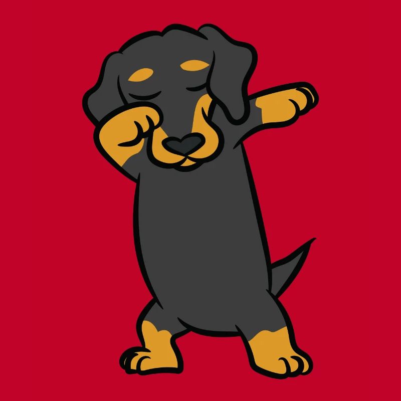 Dachshund - dance, dab, dabbing