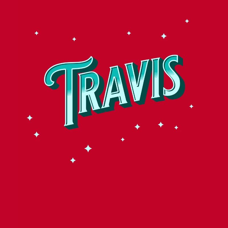 Travis' name personalized