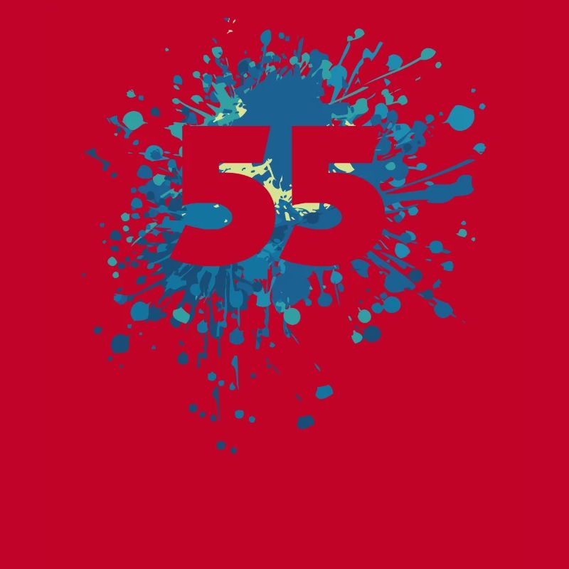 Numéro 55e éclaboussure de couleur