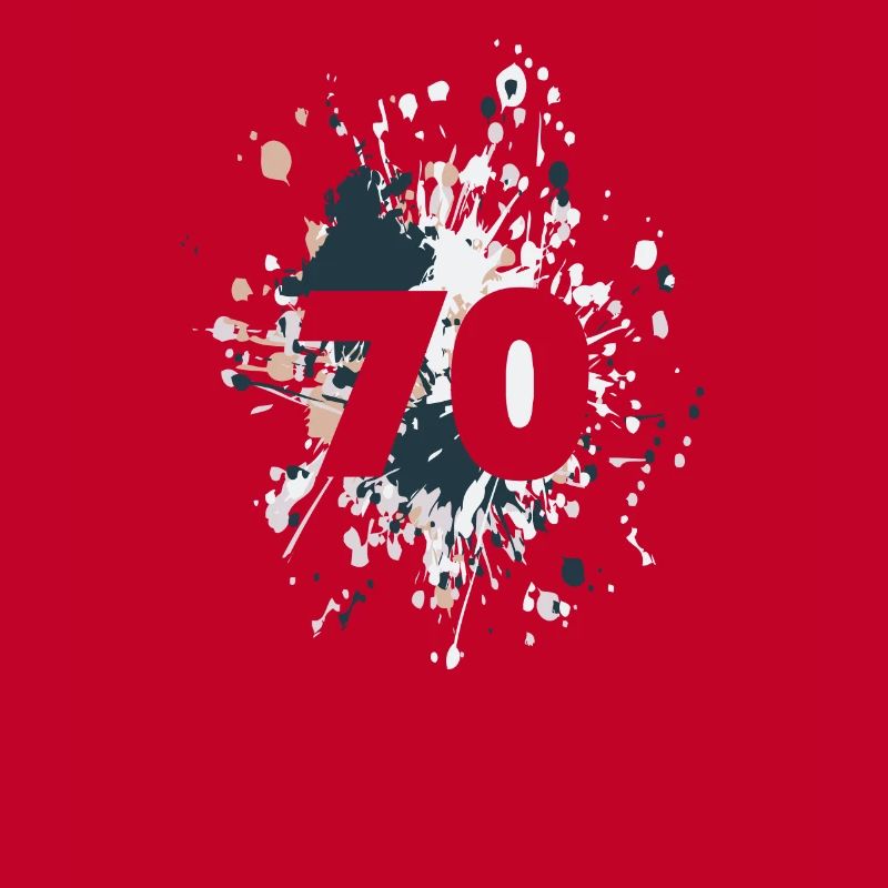 Numéro 70e éclaboussure de couleur