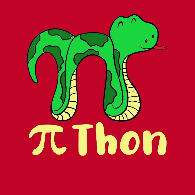 Lustige Schlange Pi Tag Mathe Python Wissenschaft Witz