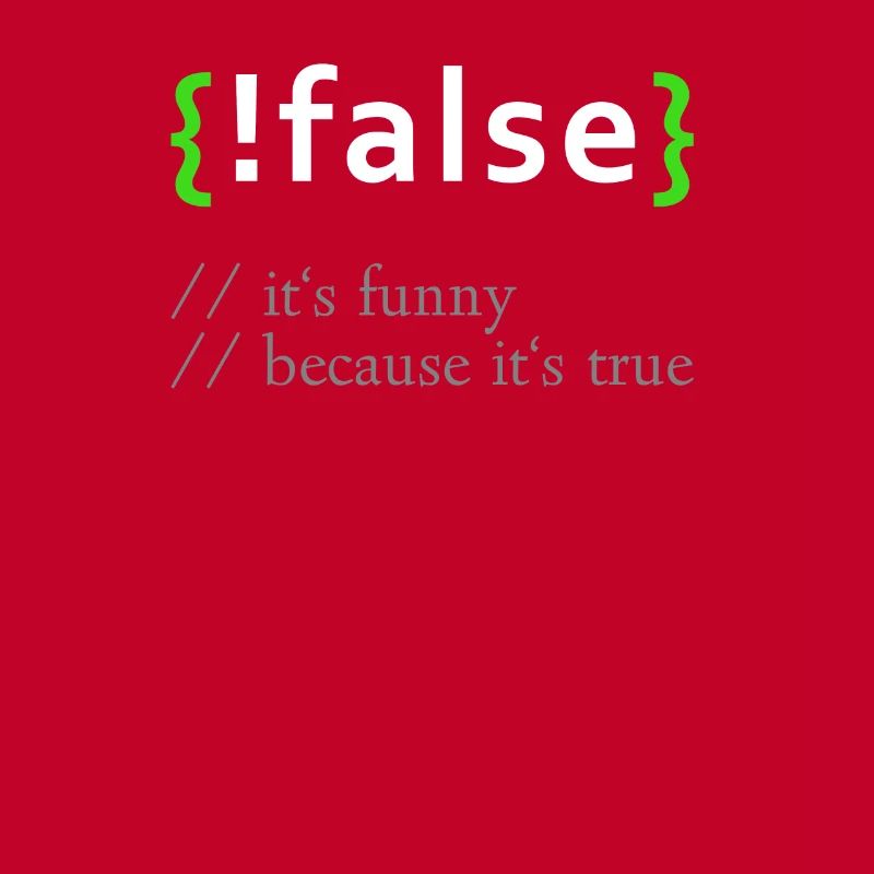 ! False - Programme informatique de programmeur de codage amusant