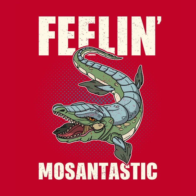 Dinosaurier Urzeit Mosasaurus Spruch Geschenk