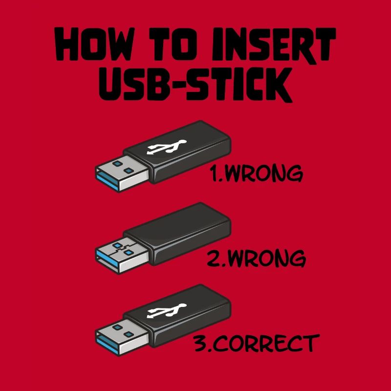 How To Insert USB Stick Funny Programmer Meme