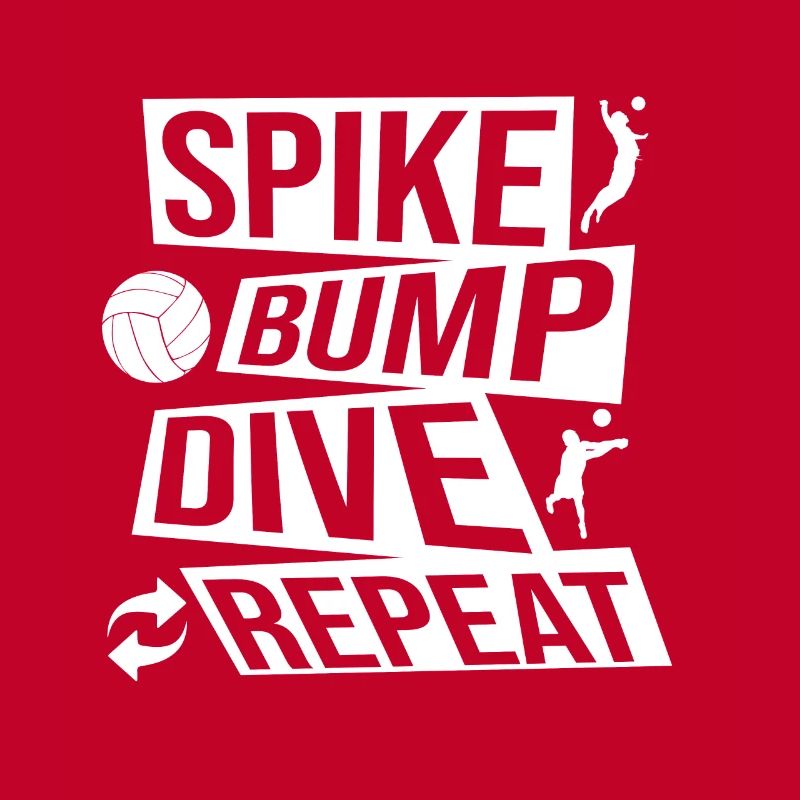 Spike Bump Dive Répéter Volleyball Idée graphique