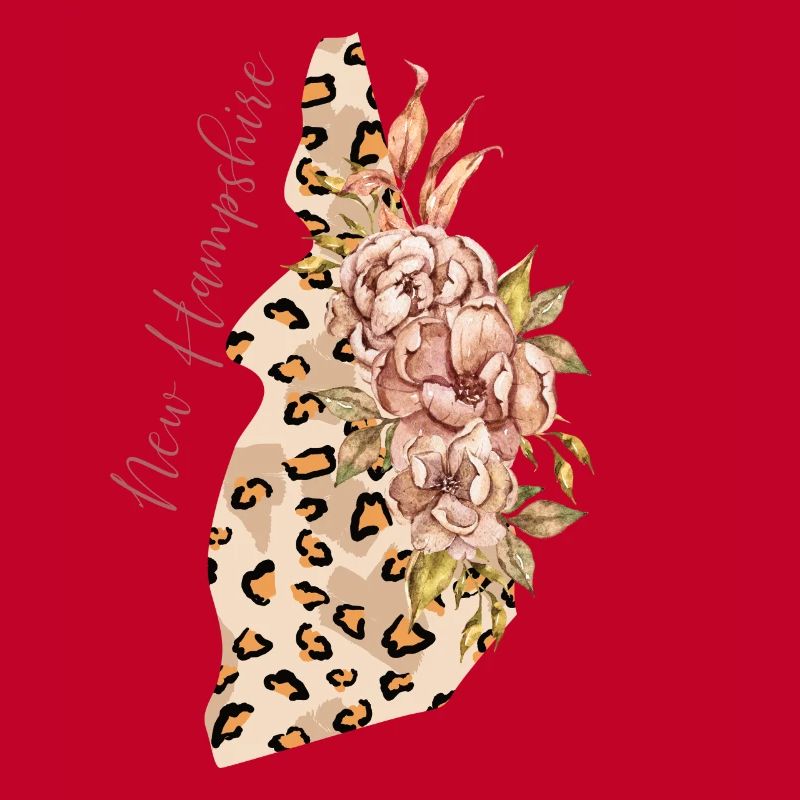 New Hampshire Leopard Pattern Map Leo