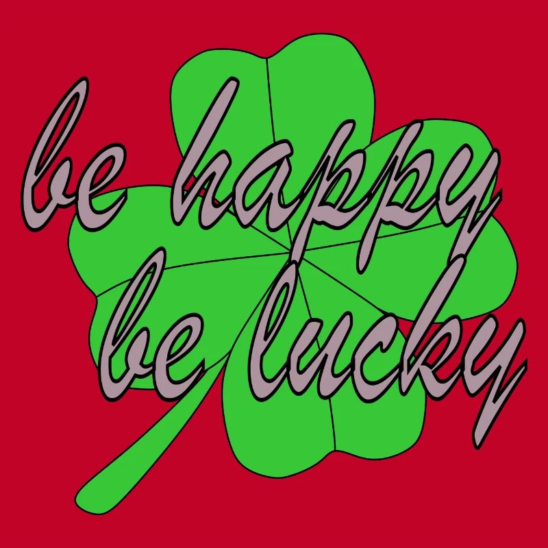 Vier Blättriges Kleeblatt Be Happy Be Lucky