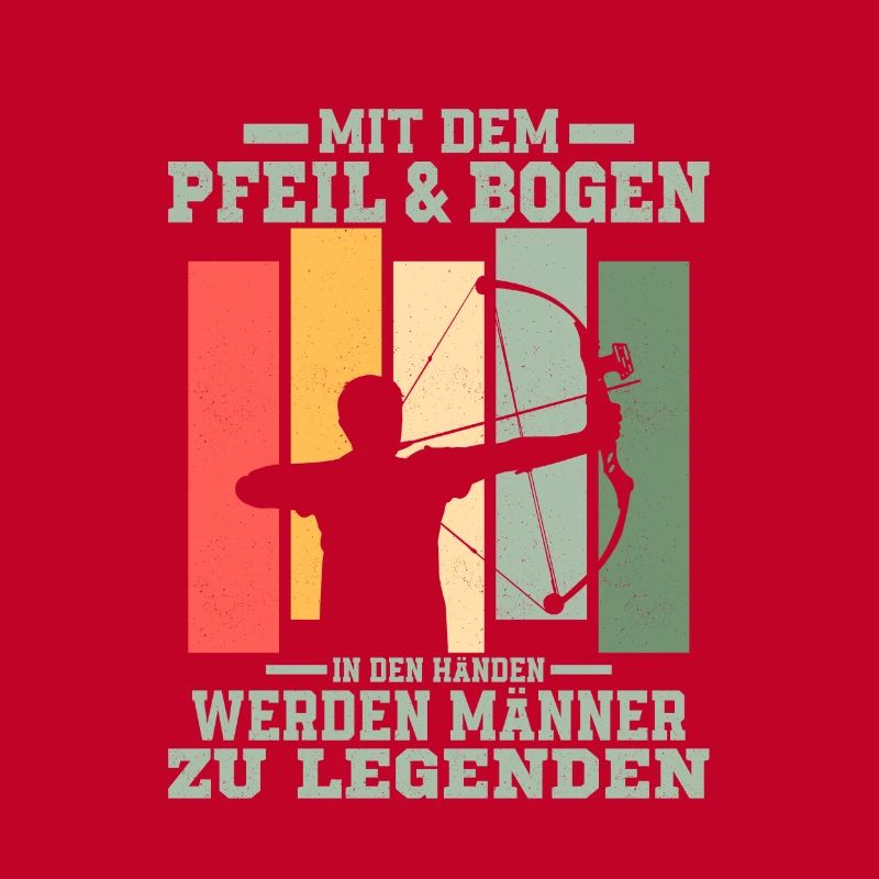 Mit dem Pfeil & Bogen in den Händen Jagd Bogensch