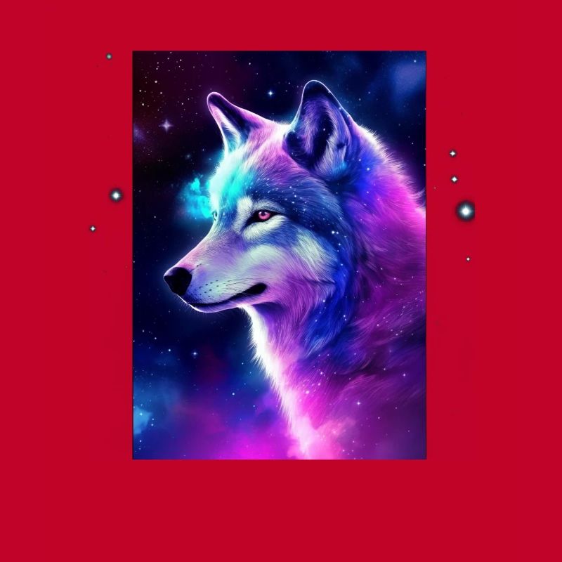 Wolf Galaxy Space Graphic Wolf Lover