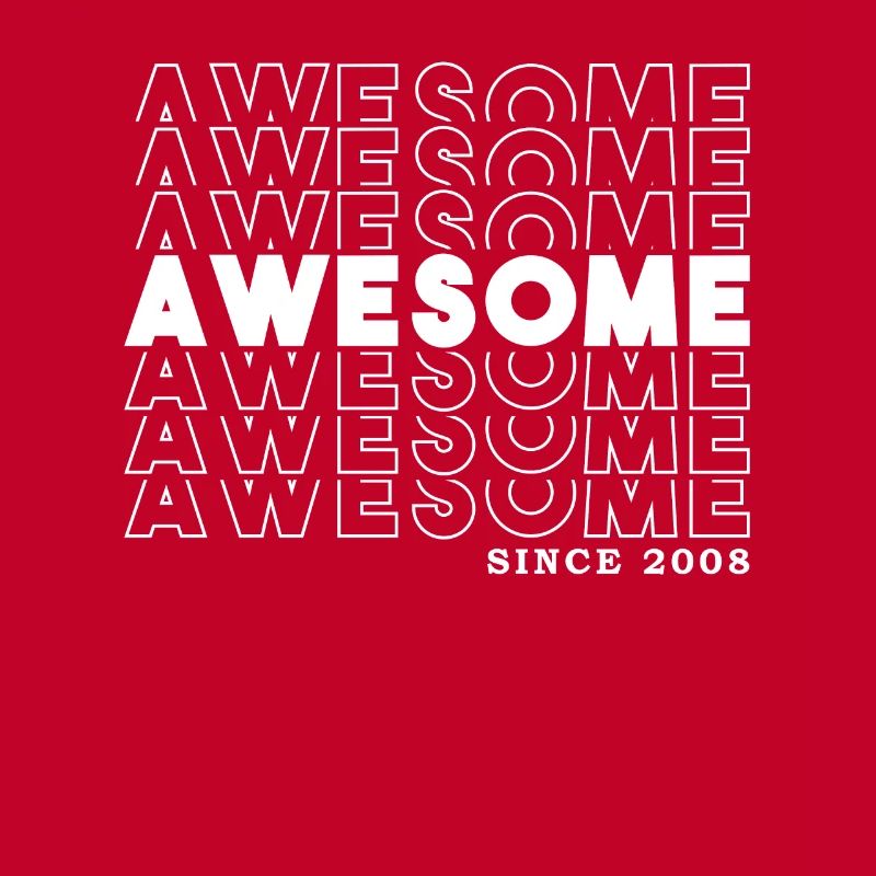 Awesome Since 2008 Mädchen Junge Geburtstag Retro
