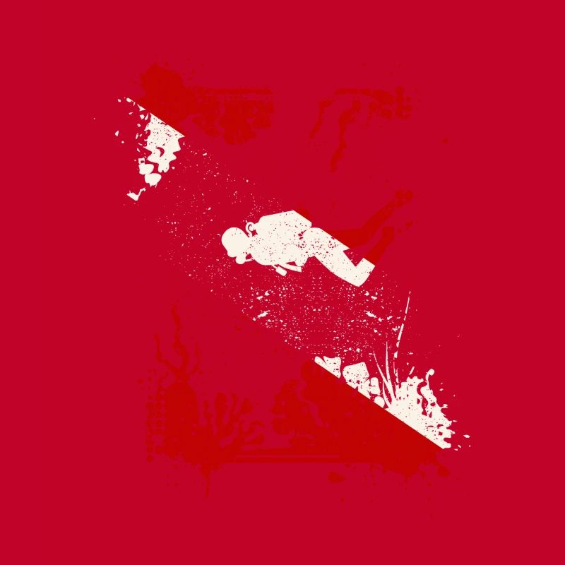 Scuba Dive Flag Deep Diving Divemaster Instructor