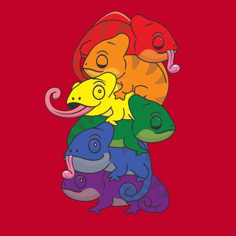 Drapeau arc-en-ciel Pride LGBTQ Mignon Caméléon Stack