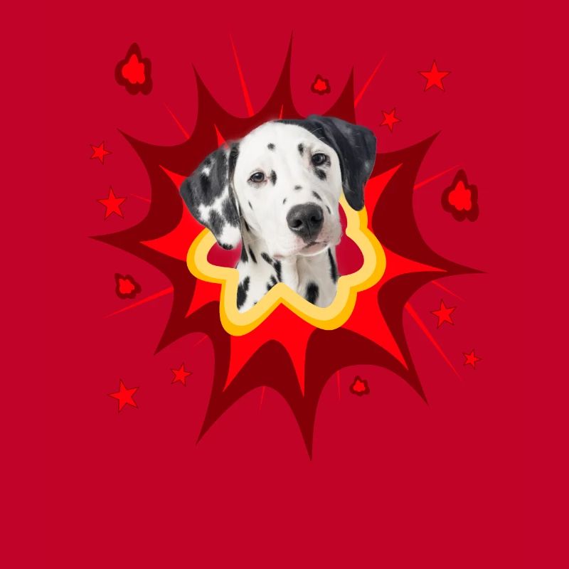 Conception de chien comique - Pow - Dalmatien