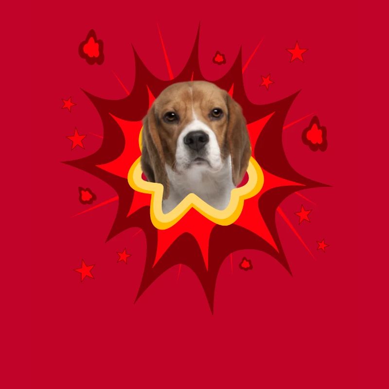 Conception de chien comique - Pow - Beagle