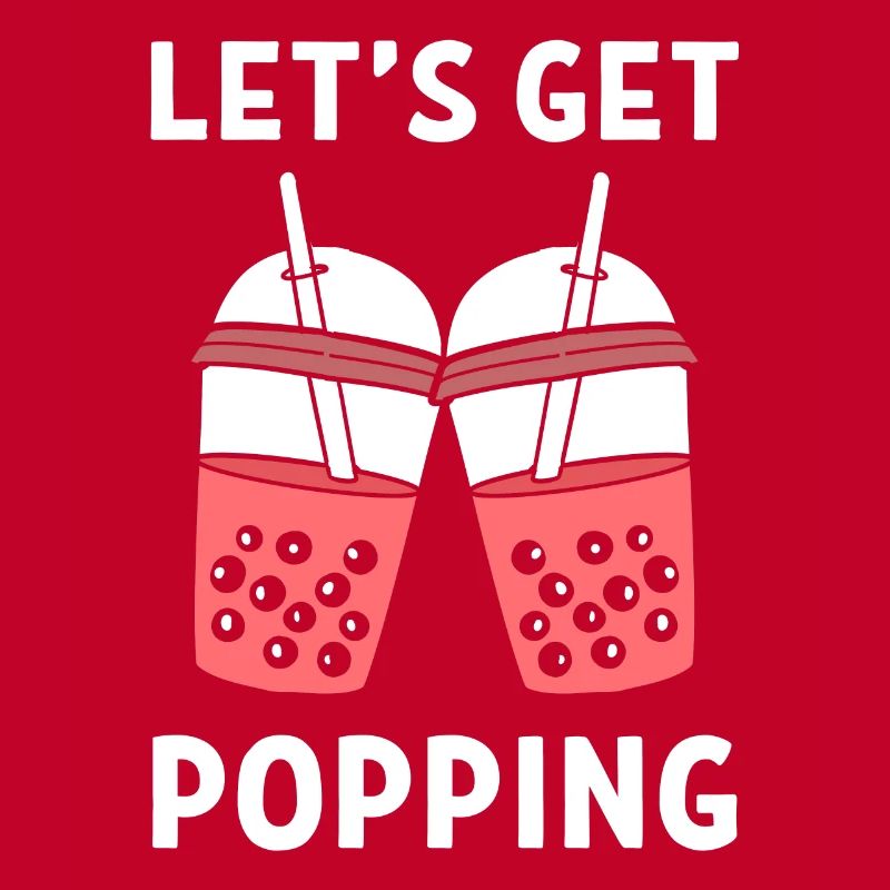 Let's Get Popping Tee mit Milch