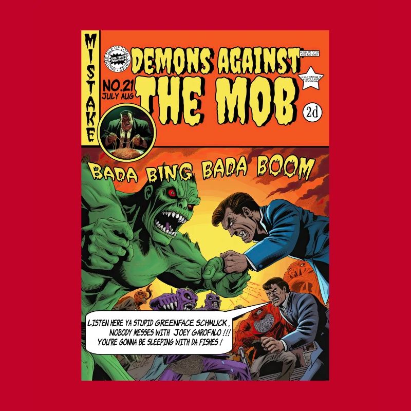 Retro Horror Comic - Demons against The Mob