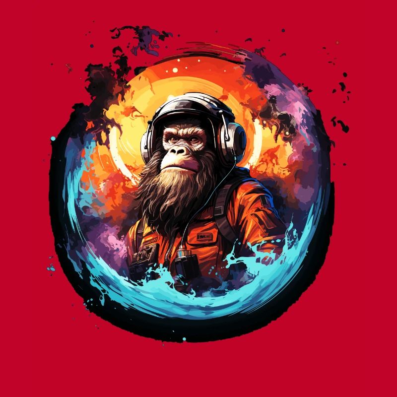 Astronaute Gorrilla - Singe de l’univers de l’espace extra-atmosphérique,