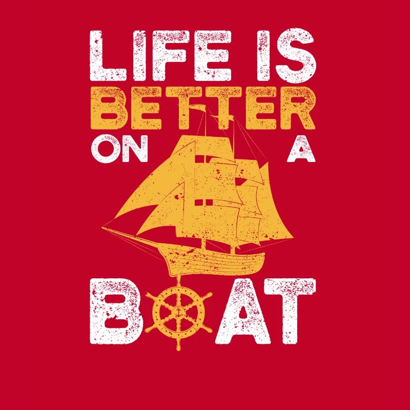 Das Leben ist besser auf einem Boot Oldtimer-Boot