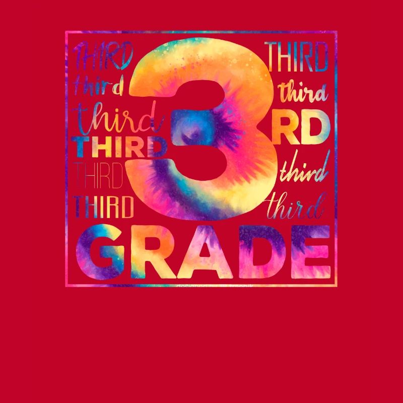 Tie Dye 3rd Grade Third Typography Team Students