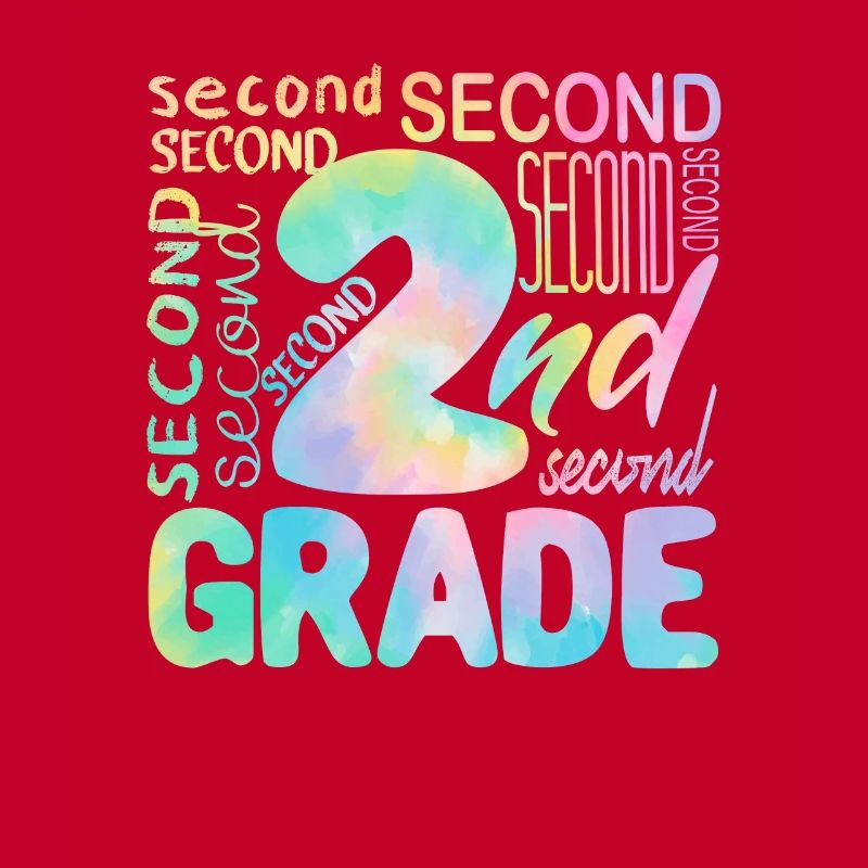 Tie Dye 2nd Grade Second Typography Team Student
