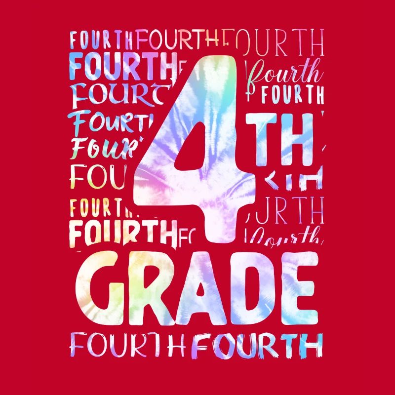 Tie Dye 4th Grade Typography Team Fourth Grade