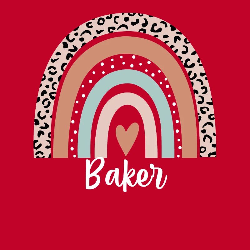 Baker Rainbow Leopard Funny Baker Appreciation