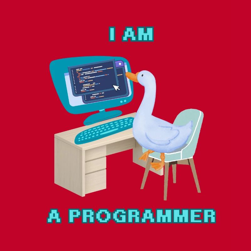 Un canard programmeur, un design amusant pour les programmeurs