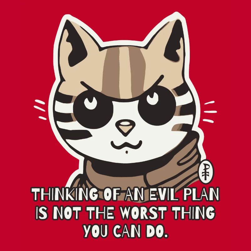 Evil Cat Makes Evil Plans