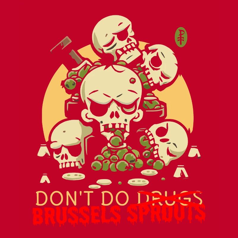 Disgusting Vegetable Skulls: Avoid Brussels Sprouts